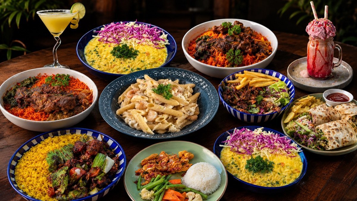 A table spread with Themparadu dishes