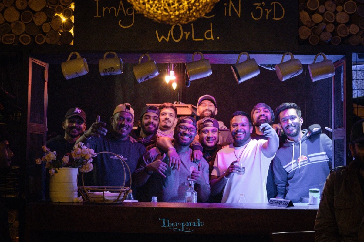 The Themparadu team behind the bar
